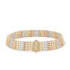 Beş Sıra Üç Renk Choker Kolye