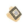 Siyah Kare Greek 9mm Bileklik Charm