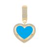 Siyah Mine Kalp Kolye Ucu Charm