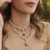 Taşlı Siyah Yıldız Kolye Ucu Charm